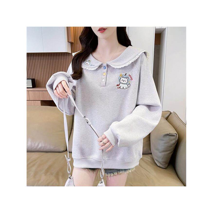 实拍6861卫衣女秋冬新款