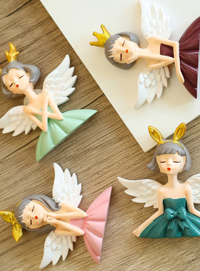 创意装饰开关贴家居客厅可爱北欧风格墙面装饰品摆件卡通树脂公仔