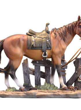 轻奢小骏马招财马年树脂摆件