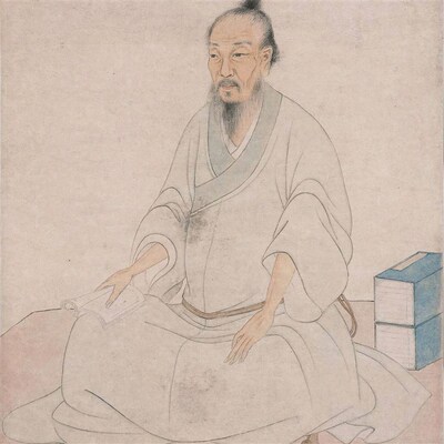 明人绘 王阳明先生画像真迹精准复制可装裱卷轴挂画