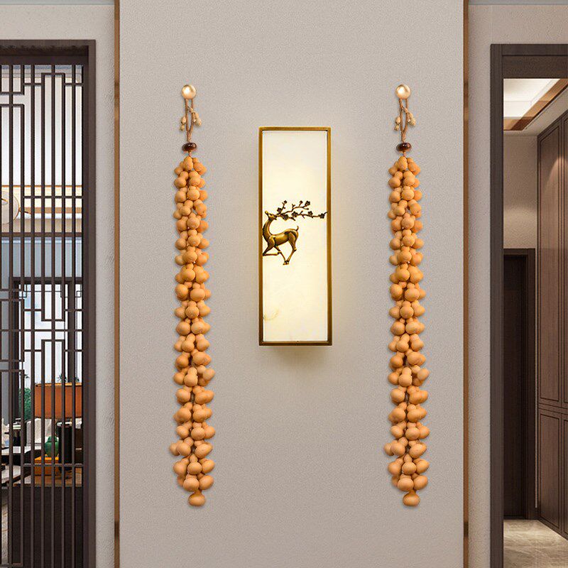 天然葫芦串门对门挂件招财葫芦平安挂饰家居客厅玄关卧室装饰壁挂