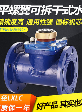 新品干式可拆式防冻螺翼式自来水数字显示热冷法兰大口径水表LXLC