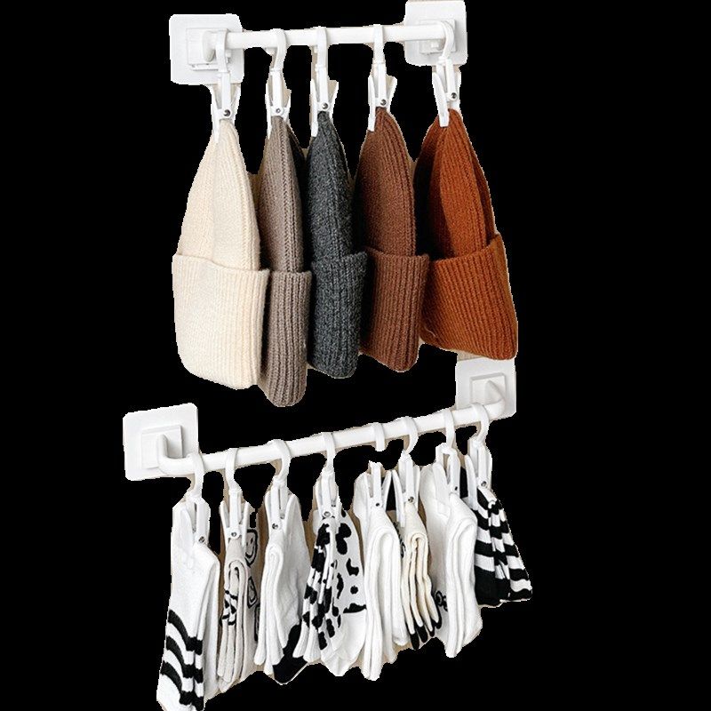 免打孔挂衣杆衣柜帽子夹展示架宿舍好物挂架衣架神器架子收纳架