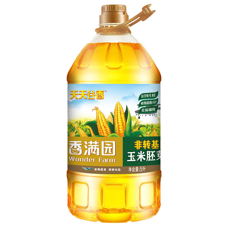 香满园玉米胚芽油非转基因5L玉米油家用煎炒烹炸烘焙食用植物油,粮油调味/速食/干货/烘焙,玉米油,淘宝优惠券,粉丝福利购,淘宝优惠卷