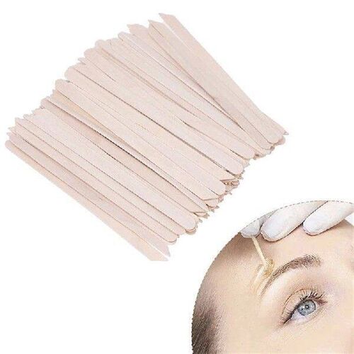 100Pcs Disposable Waxing Wooden Tongue Depressor Body Hair