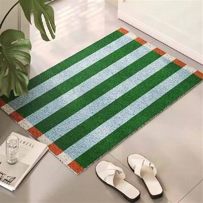 Stripe PVC Doormat Cuttable Geometric House Entrance