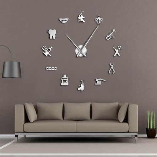 Dentist DIY Giant Wall Clock Dental Doctor Oversized Wall Cl