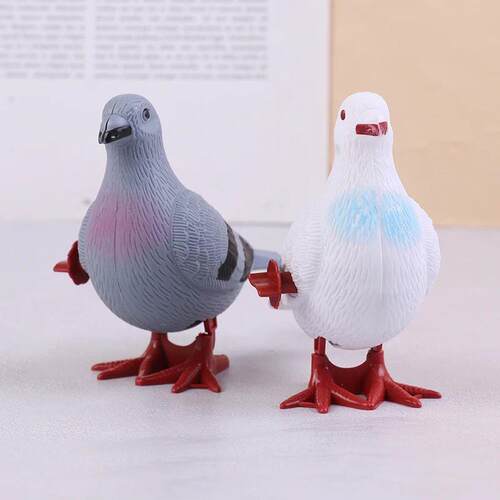 1PC Plastic Clockwork Jump Toy Cute Jumping Pigeon Clockwork