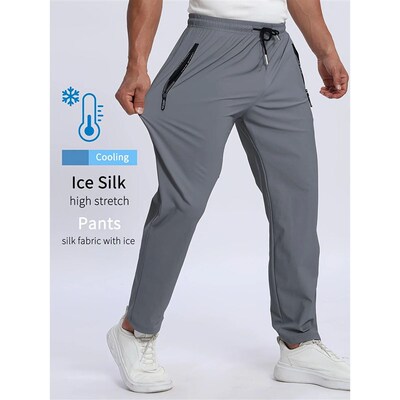 Breathable Plus Size Mens Casual Jogger Pants for Men Track