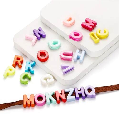 20g/Pack 12mm Multicolour Random Letter Beads Acrylic Alphab