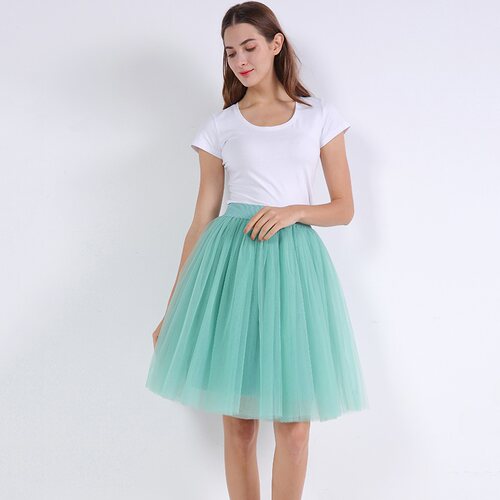 Party Train Puffy 5Layer 60CM Fashion Women Tulle Skirt Tutu