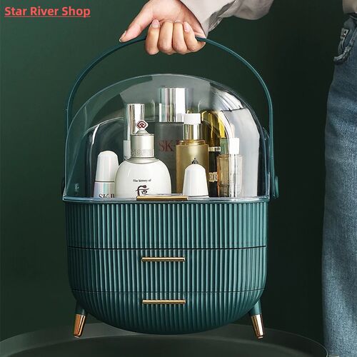 Fashion Big Capacity Cosmetic Storage Box Waterproof Dustpro
