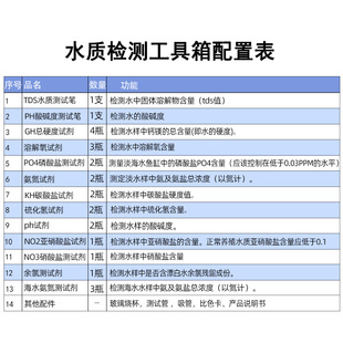 亚硝酸盐NO2氨氮测试剂ph值鱼塘水族养殖鱼缸水质硬度检测工具箱