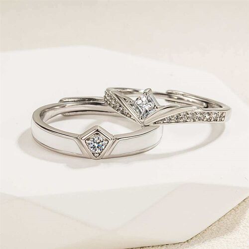 Princess and Knight Couples Ring A Pair of High-end Romanti