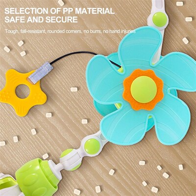 Baby Stroller Arch Toys Musical Rattle Sensory Toy with Teet