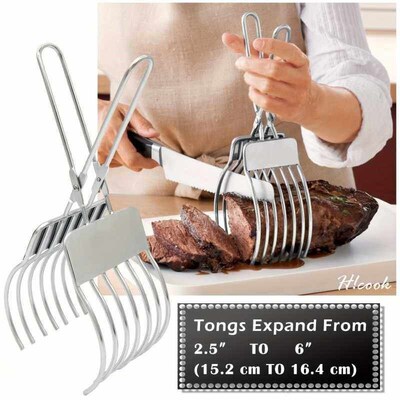 A Stainless Steel Roast Beef Cutting Clip Meat Bread Slicing