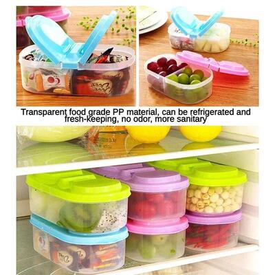 Healthy Plastic Food Container Portable Lunch Box Capacity C