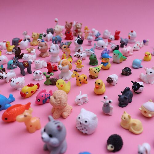 10/15PCS Cute Mini Simulation Animal Blind Box Toys Action S