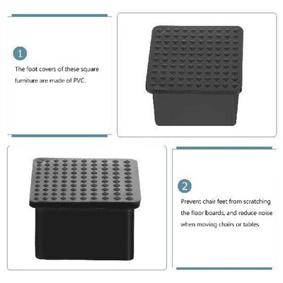 20 Pcs Furniture Leg Plug Protector Glide Black Insert End