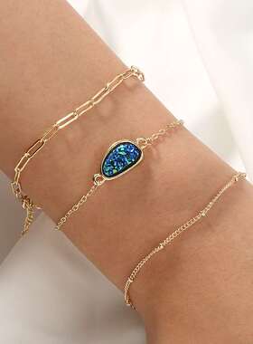 Fashion simple and versatile accessories multi-layer three-l