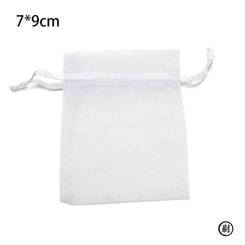 50PCS Whte Organza Bag Decoratons 7 * 9cmOR 9*12CM