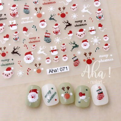 Winter Christmas Atmosphere Nail ers Snowman Snowflake Wapit