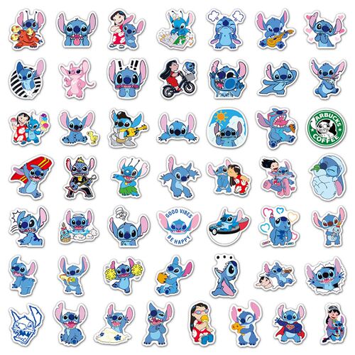 10/30/50/100PCS  Cute Cartoon Lilo & Stitch ers DIY Diary La