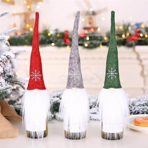 Types Christmas Gift Wine Bottle Cover Bag Party Table