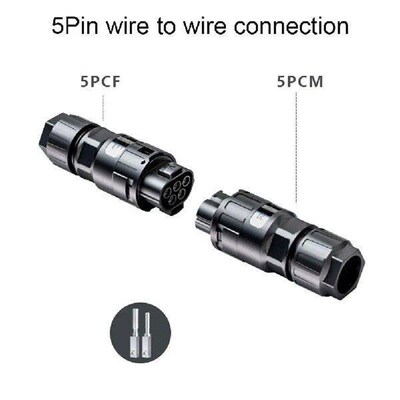 UL94-V0 Waterproof Cable Connector 3/5 Pin Aviation 500VAC