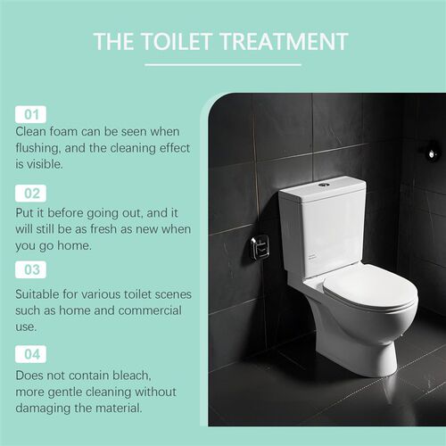 Toilet cleaner with a gentle formula removes stains and scal