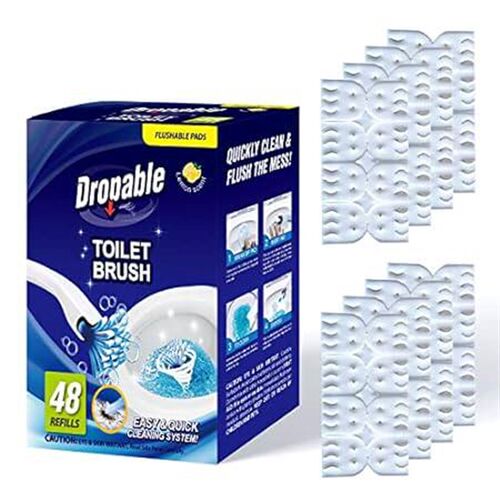 Disposable Toilet Brush flushable refill, Lemon Scent - 4