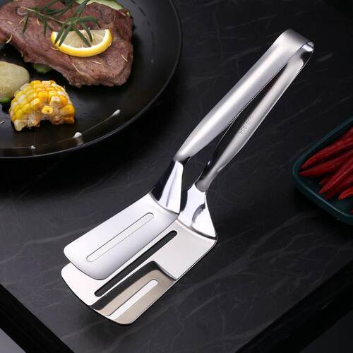 Multifunctional Food Tongs for Frying Fish and Steak, Extra