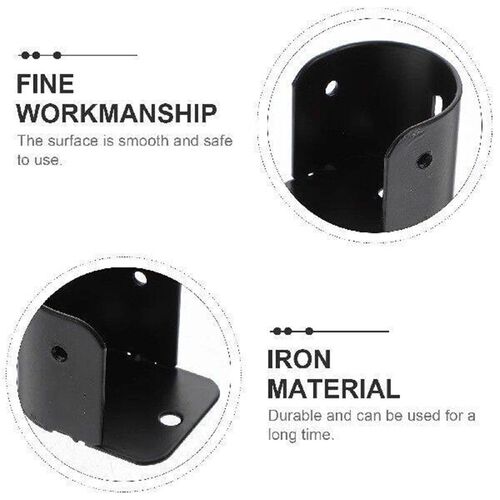 4 Pcs Flange Code Closet Rod Supports Socket Shape Shelf