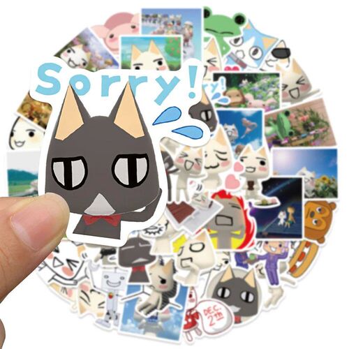 50Ps Cartoon Toro Inoue Cat ers Kawaii Waterproof Graffiti V