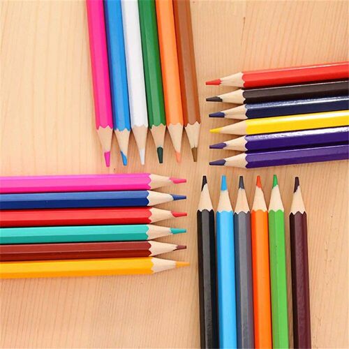 12Colors Mini Wooden Colored Pencils Set Non Toxic HB Colorf