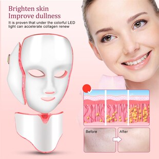 Light Colors Mask LED with Facial Face Treatment Care Neck