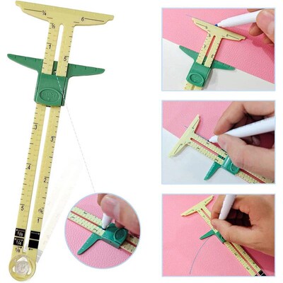 5-in-1 Sliding Gauge Measuring Tool Multifunctional Plastic