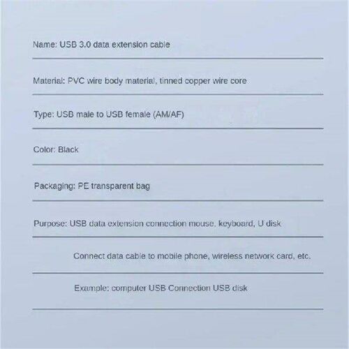High speed USB Extension Cable Male to FeMale USB 3.0 Type