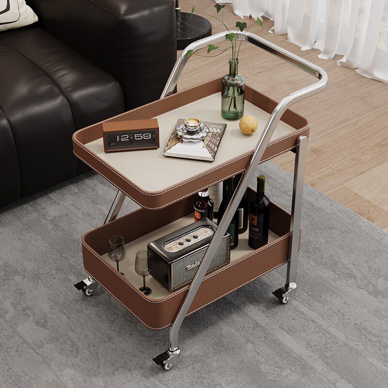 家用马鞍皮小推车沙发边零食置物车带轮可移动小茶几卧室床头柜,住宅家具,移动边几/推车,淘宝优惠券,粉丝福利购,淘宝优惠卷