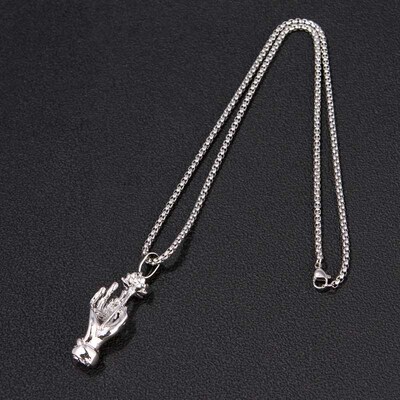 tend jade hand twist flower pendant hip-hop personality pend