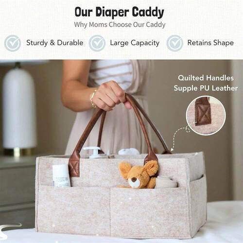 Baby Felt Storage Nursery Organizer Basket Infant Diaper Bag