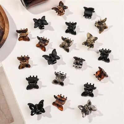 20 Pcs Butterfly Hair Claw Clips for Girls WomenLeopard Smal