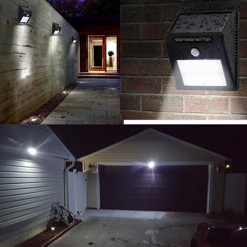 LED solar wall light, human body sensing courtyard light路灯