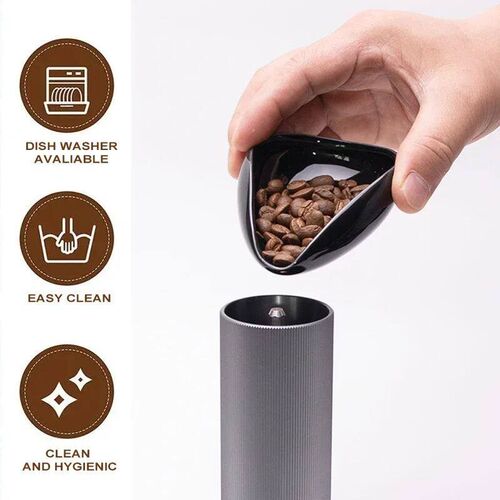 Leeseph Coffee Bean Dosing Cup and Spoon Set, Ceramic Dosing