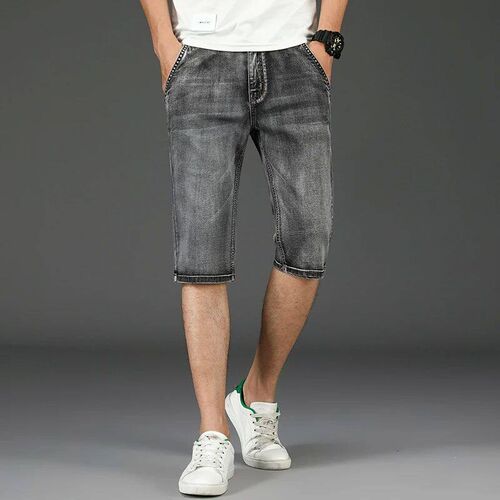 2023 Summer New Mens Anti-theft Zipper Jeans Shorts Fashion