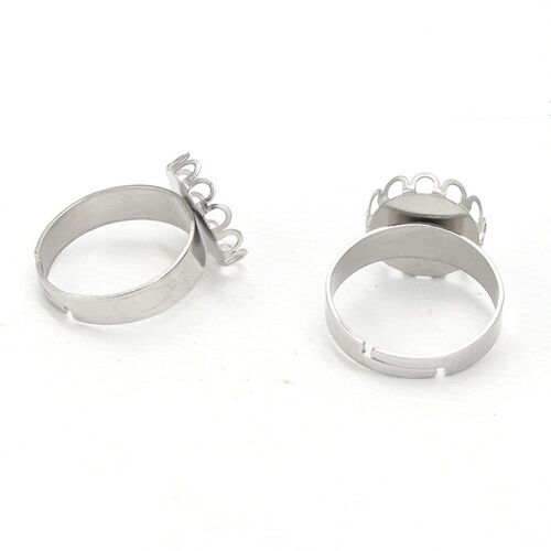 Stainless steel female crown ring time gemstone ring inner d