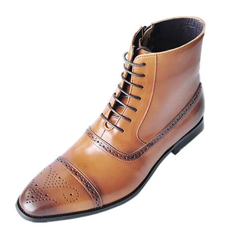 Mens Boots Winter Warm Men Boots Lace Up Versatile Male Lea