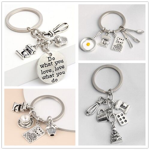 Dessert Keychain Baking KeyRing Cake Blender Moulds KeyChain