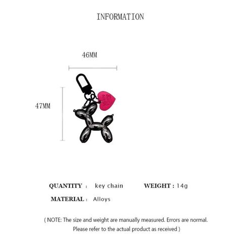 Popular Cute Cartoon Balloon Dog Keyring Couple Keychains Wo