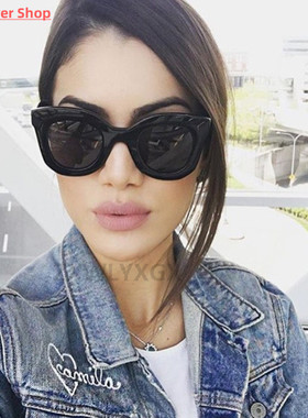 Luxury Rectangle sunglasses women brand designer retro  cat